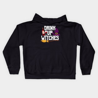 Drink Up Witches Funny Halloween Kids Hoodie